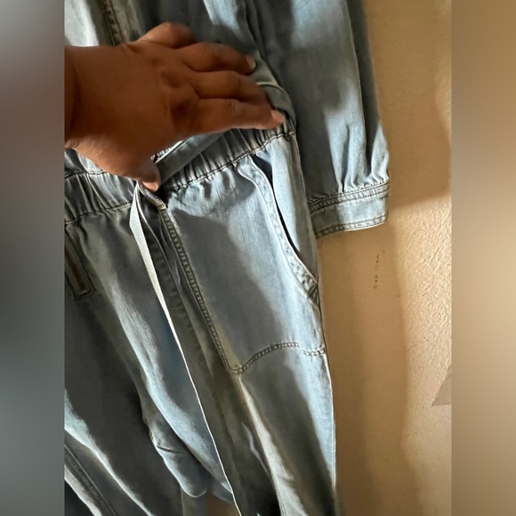 Gabrielle Union & NYC Belted Zip-Front Denim Jumpsuit XL - Picture 8 of 10